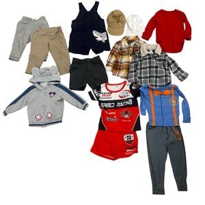 Toddler Boys 12-Piece Mixed Outfit Bundle - Size 12-18months